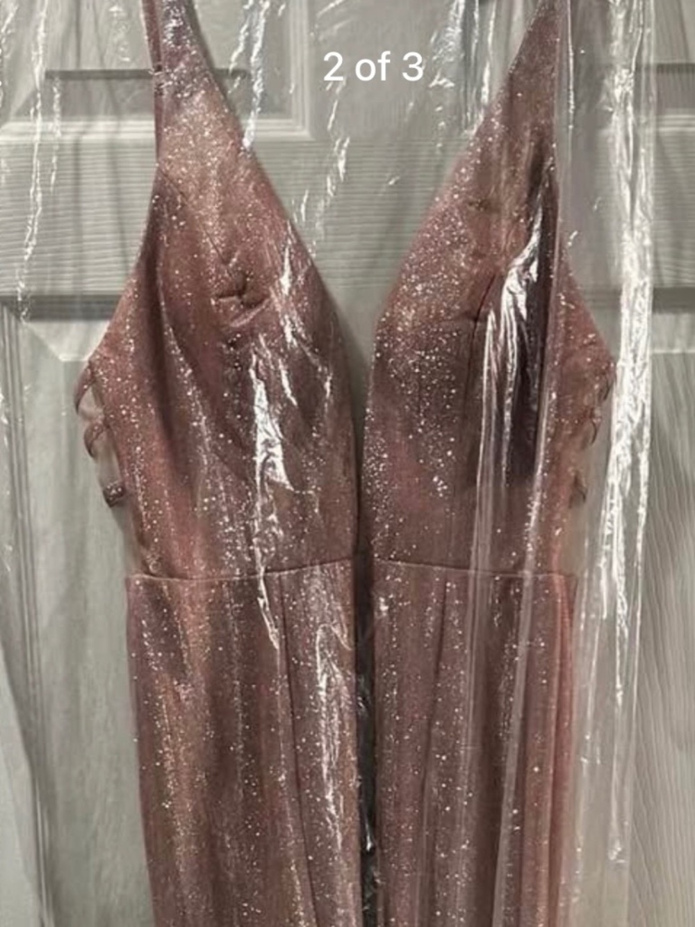 Formal Dress - pink and silver